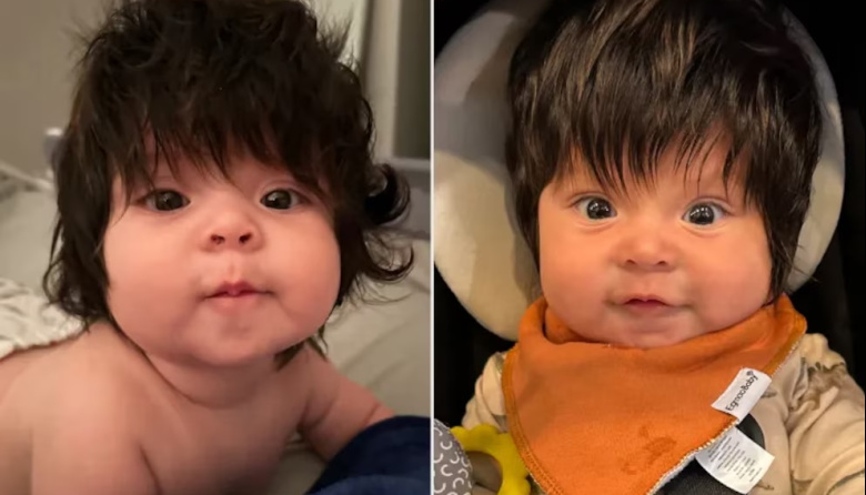 Se volvió viral por su melena a los 5 meses